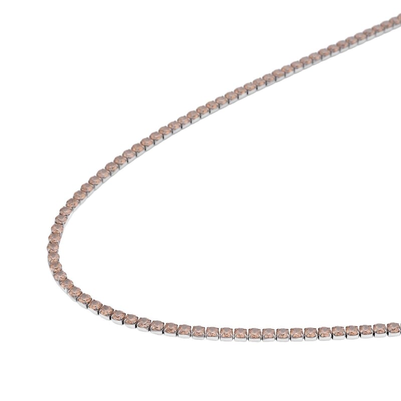 Simulated Champagne Diamond Multi-Wear Butterfly Slider Bolo Tennis Necklace (15-33 Inches) in Stainless Steel 45.00 ctw , Tarnish-Free, Waterproof, Sweat Proof Jewelry