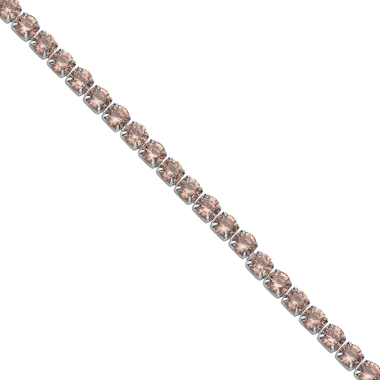 Simulated Champagne Diamond Multi-Wear Butterfly Slider Bolo Tennis Necklace (15-33 Inches) in Stainless Steel 45.00 ctw , Tarnish-Free, Waterproof, Sweat Proof Jewelry