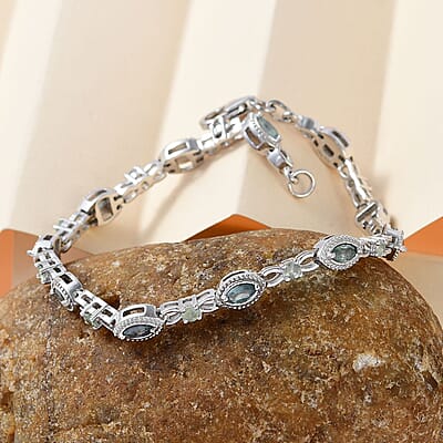 Narsipatnam Alexandrite Bracelet in Platinum Over Sterling Silver (7.25 In) 2.20 ctw
