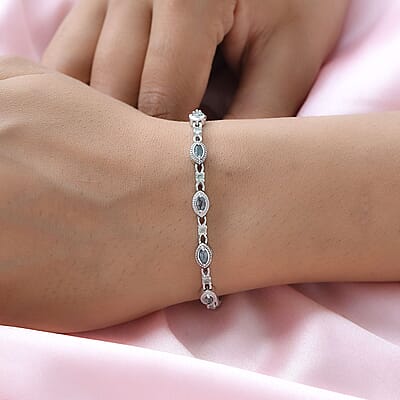 Narsipatnam Alexandrite Bracelet in Platinum Over Sterling Silver (7.25 In) 2.20 ctw