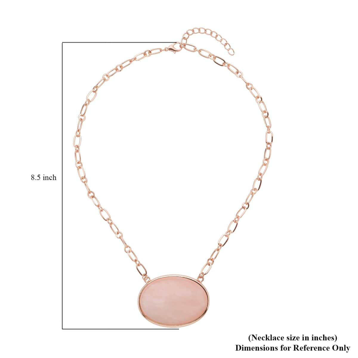 Doorbuster Galilea Rose Quartz Flat Link Chain Necklace 20-22 Inches in Goldtone 150.00 ctw image number 4