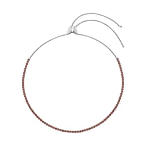 Simulated Ruby Color Diamond Multi-Wear Butterfly Slider Bolo Tennis Necklace (15-33 Inches) in Stainless Steel 45.00 ctw , Tarnish-Free, Waterproof, Sweat Proof Jewelry