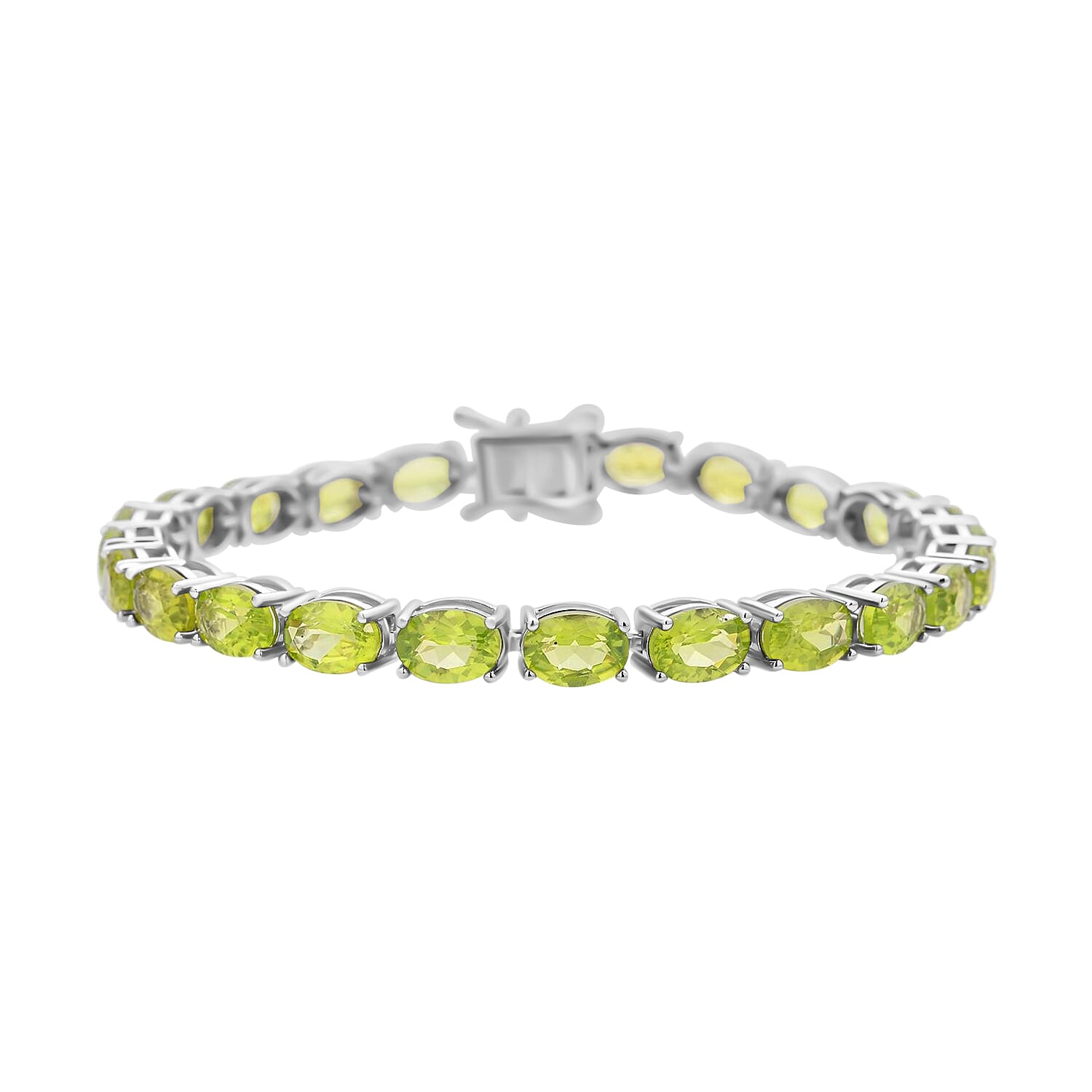 Doorbuster Amethyst Tennis Bracelet in Rhodium Over Sterling Silver (7
