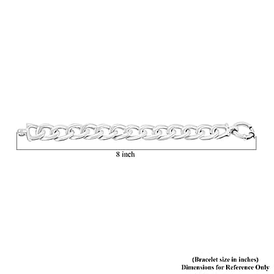 Curb Chain Bracelet in Sterling Silver (7.50 In) 25 Grams
