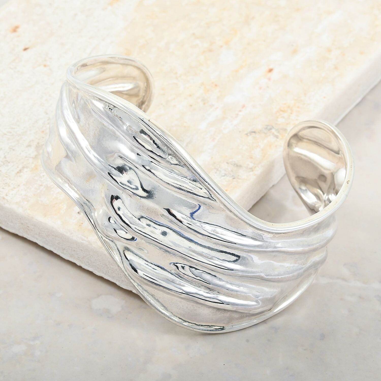 Sterling Silver Cuff Bracelet (7.0 In) 29.50 Grams