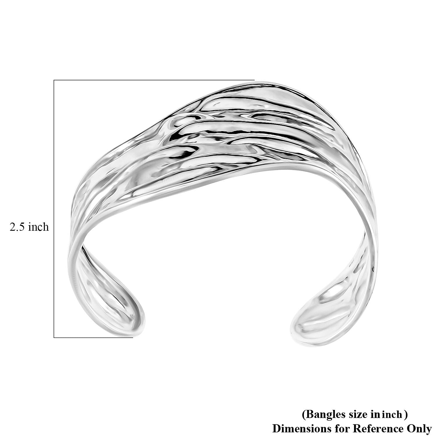Sterling Silver Cuff Bracelet (7.0 In) 29.50 Grams