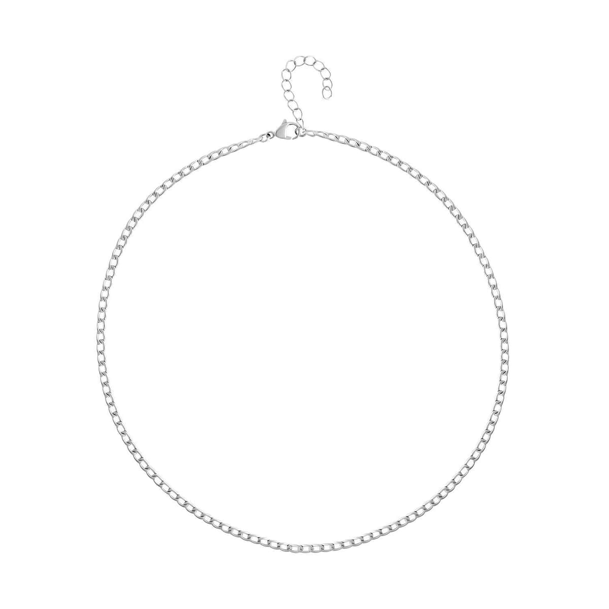 Curb Necklace (19.5 Inches) in Stainless Steel image number 0