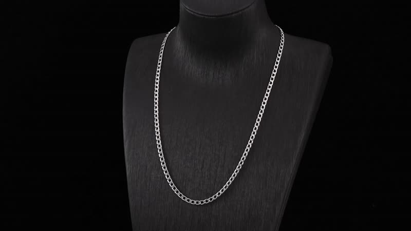 Curb Necklace (19.5 Inches) in Stainless Steel
