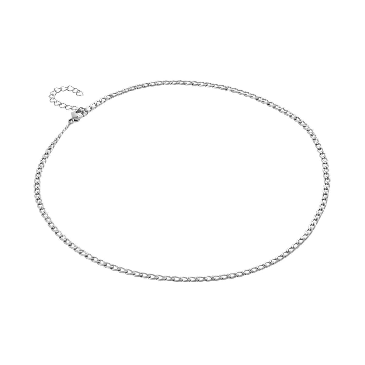 Curb Necklace (19.5 Inches) in Stainless Steel image number 2