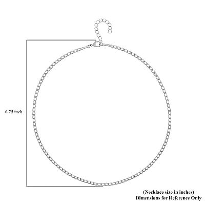 Curb Necklace (19.5 Inches) in Stainless Steel , Tarnish-Free, Waterproof, Sweat Proof Jewelry