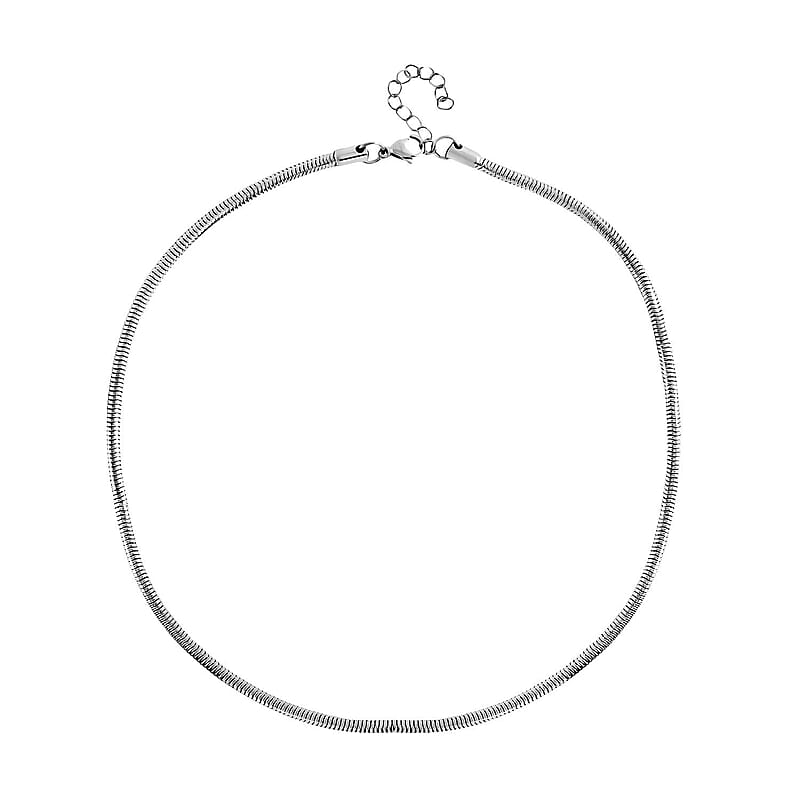 Round Snake Necklace (20-22 Inches) in Stainless Steel (16.80 g)