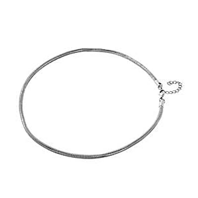 Round Snake Necklace (20-22 Inches) in Stainless Steel (16.80 g)