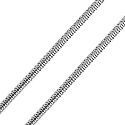 Round Snake Necklace (20-22 Inches) in Stainless Steel (16.80 g)