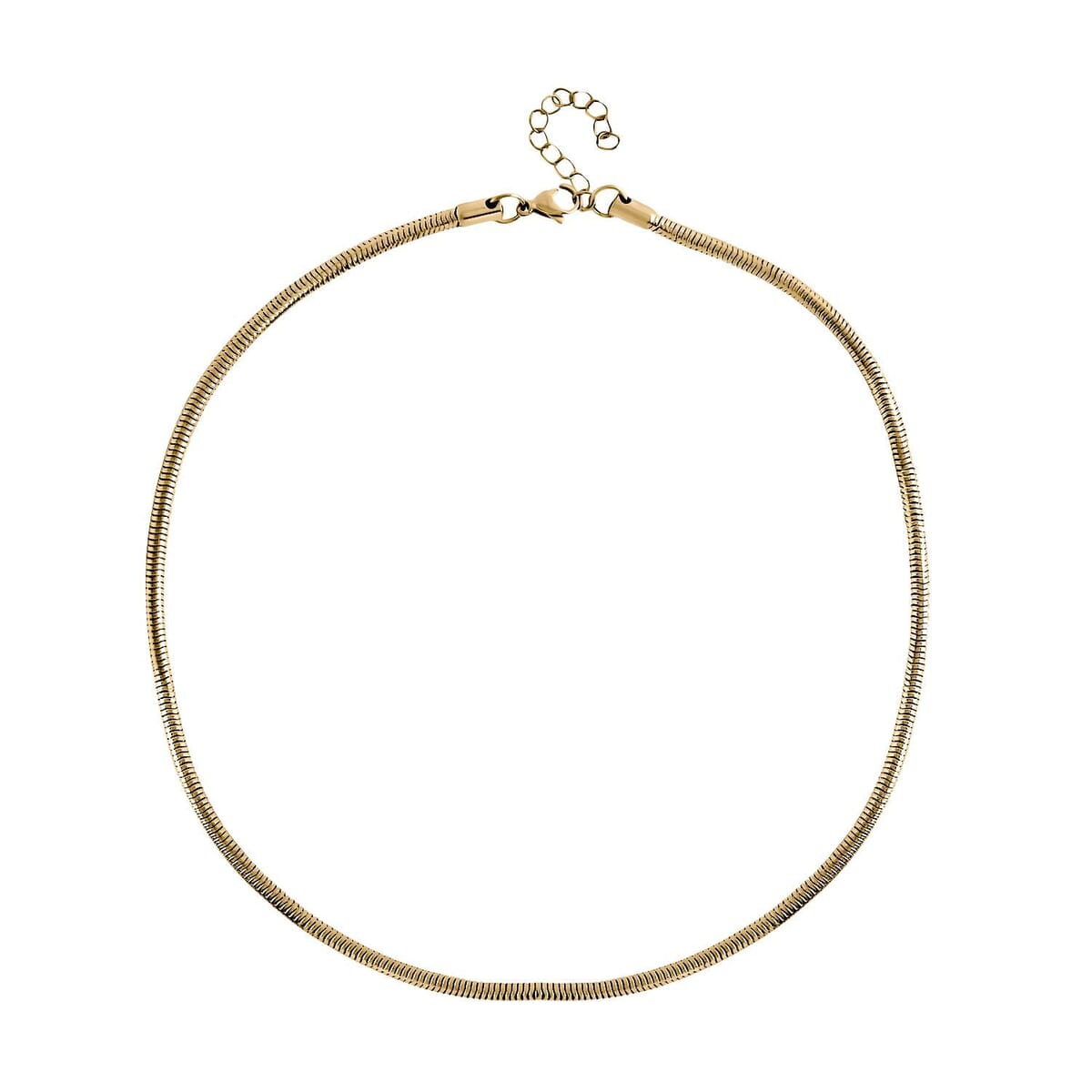 Round Snake Necklace (20-22 Inches) in ION Plated YG Stainless Steel (16.80 g) , Tarnish-Free, Waterproof, Sweat Proof Jewelry image number 0