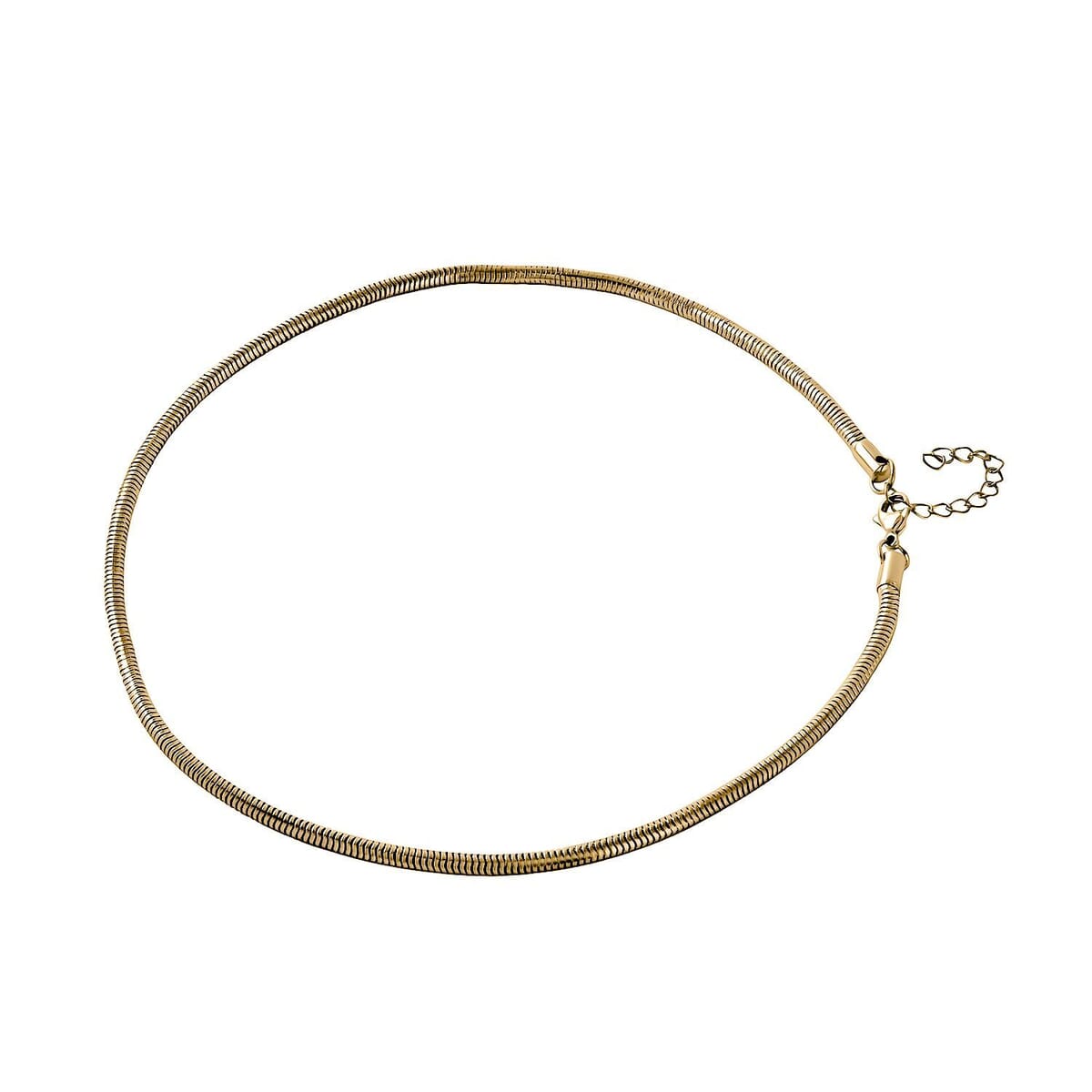 Round Snake Necklace (20-22 Inches) in ION Plated YG Stainless Steel (16.80 g) , Tarnish-Free, Waterproof, Sweat Proof Jewelry image number 2