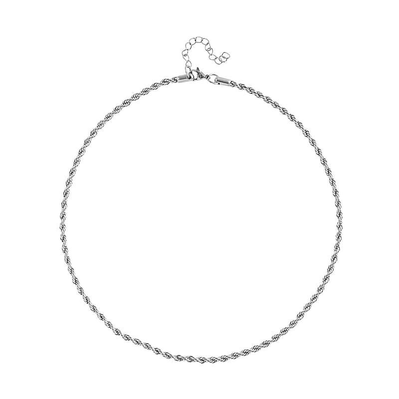 Round Net Necklace (20-22 Inches) in Stainless Steel (19.50 g) , Tarnish-Free, Waterproof, Sweat Proof Jewelry