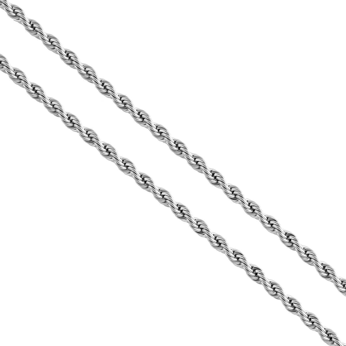 Round Net Necklace 20-22 Inches in Stainless Steel 19.50 Grams image number 3