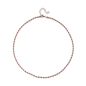 Round Net Necklace (20-22 Inches) in ION Plated RG Stainless Steel (19.50 g) , Tarnish-Free, Waterproof, Sweat Proof Jewelry