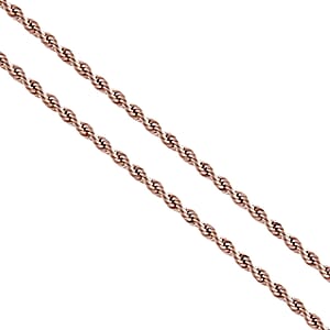 Round Net Necklace (20-22 Inches) in ION Plated RG Stainless Steel (19.50 g) , Tarnish-Free, Waterproof, Sweat Proof Jewelry