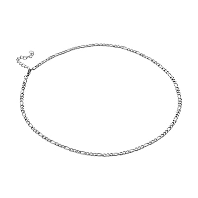 Figaro Necklace (19.5 Inches) in Stainless Steel , Tarnish-Free, Waterproof, Sweat Proof Jewelry