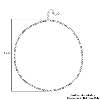 Figaro Necklace (19.5 Inches) in Stainless Steel , Tarnish-Free, Waterproof, Sweat Proof Jewelry