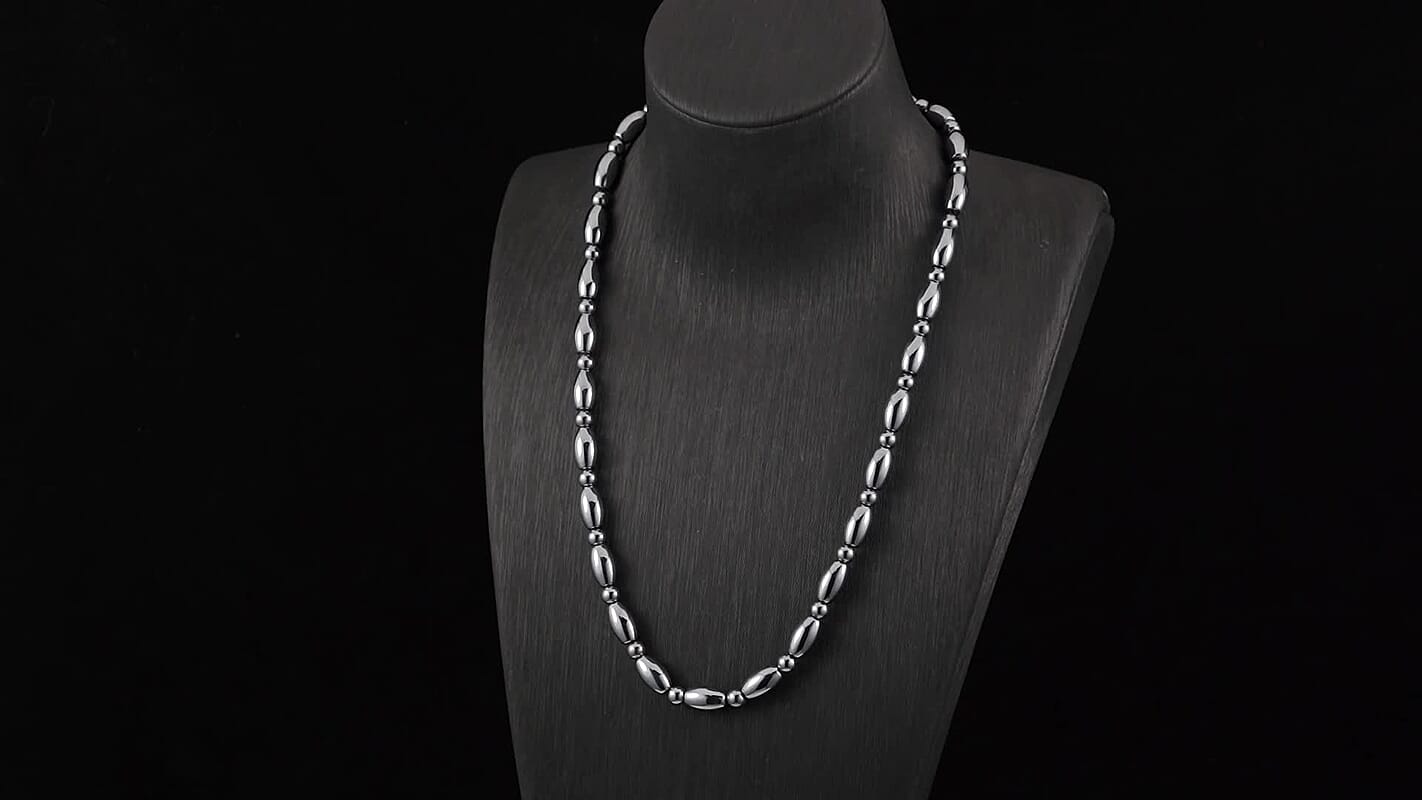 Doorbuster Terahertz Trapezoid 10mm Necklace 18 Inches in Rhodium Over Sterling Silver 250.00 ctw
