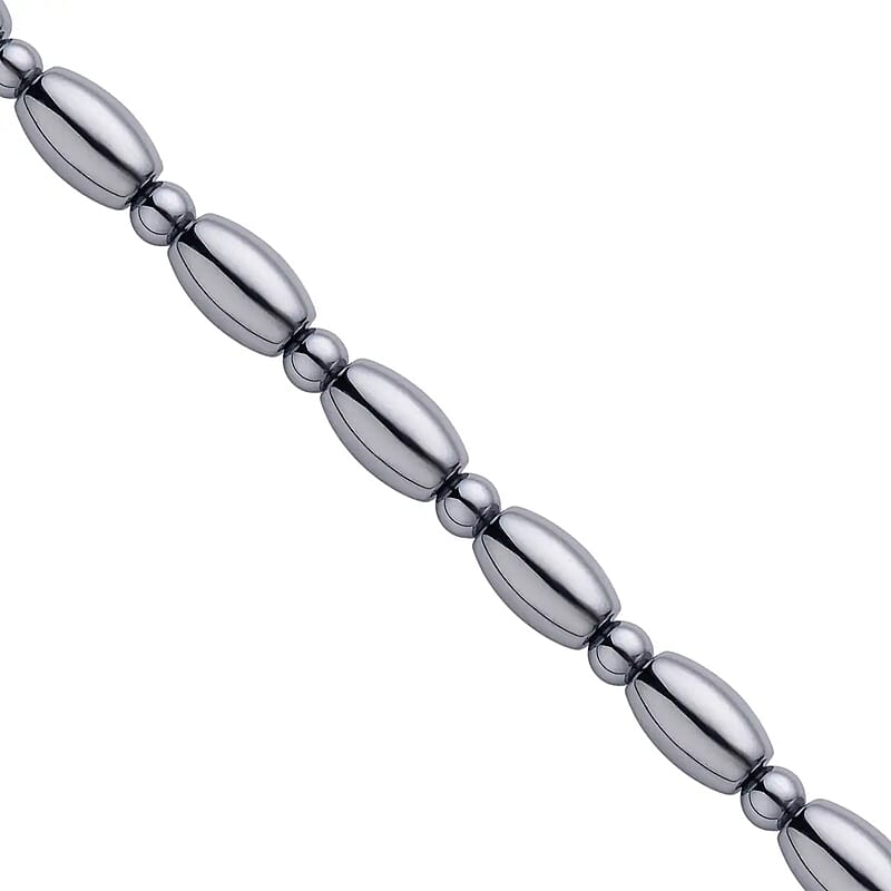 Terahertz 132.50 ctw Barrel and Beaded Necklace in Rhodium Over Sterling Silver, Silver Princess Necklace For Women (18-20 Inches)