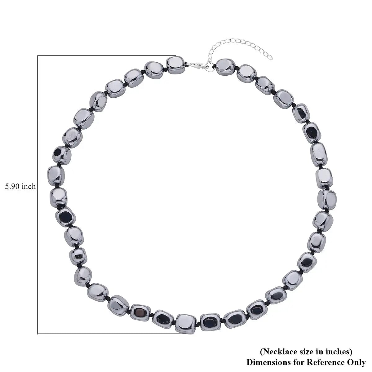 Terahertz 360.00 ctw Necklace in Rhodium Over Sterling Silver, Silver Princess Necklace For Women with magnetic Clasp 18-20 Inches image number 6