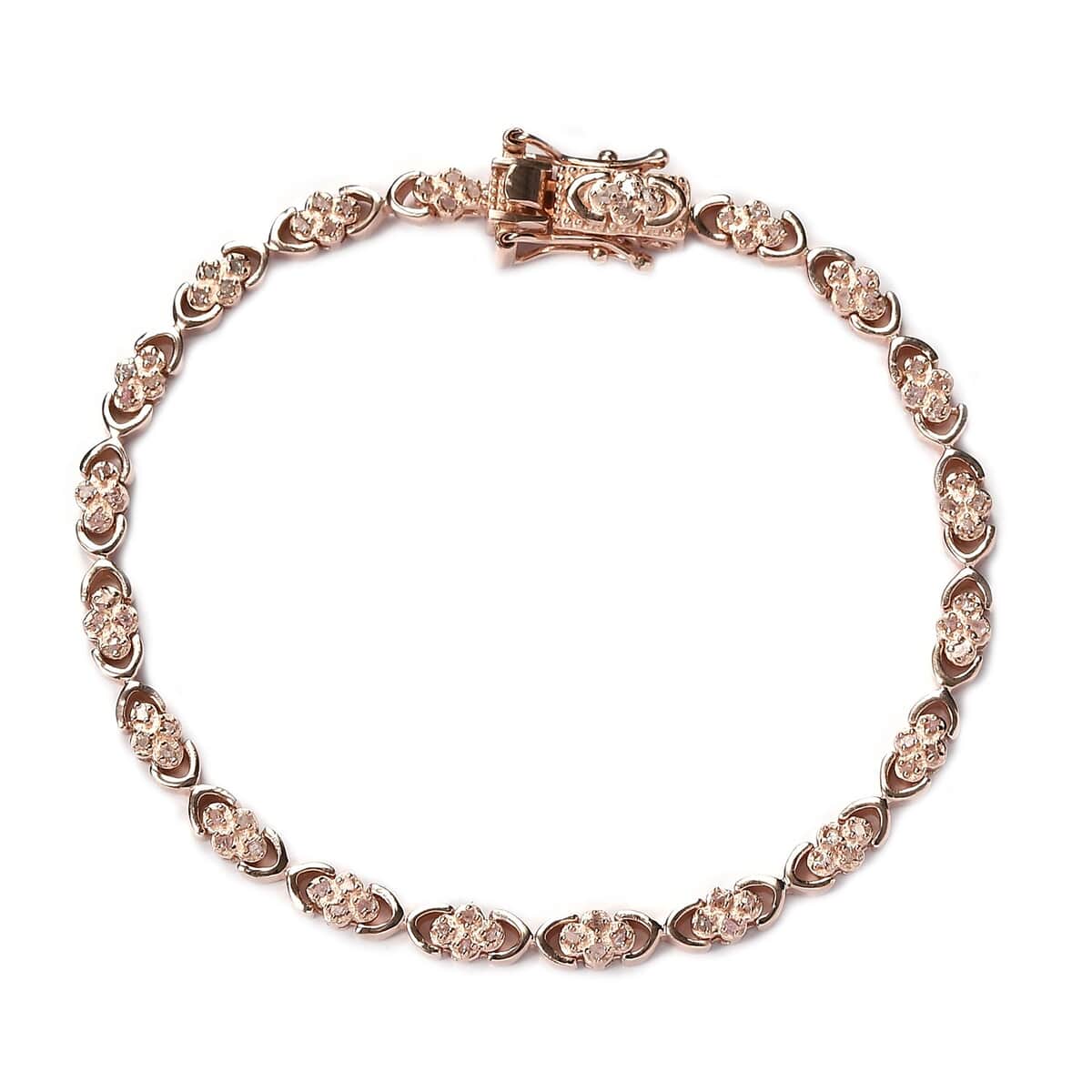 Buy Uncut Natural Pink Diamond Bracelet in Vermeil Rose Gold Over Sterling  Silver (7.25 In) 0.50 ctw at ShopLC.