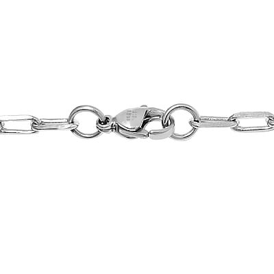 Karis Thai Black Spinel Necklace 18 Inches in Platinum Bond and Stainless Steel 15.10 ctw