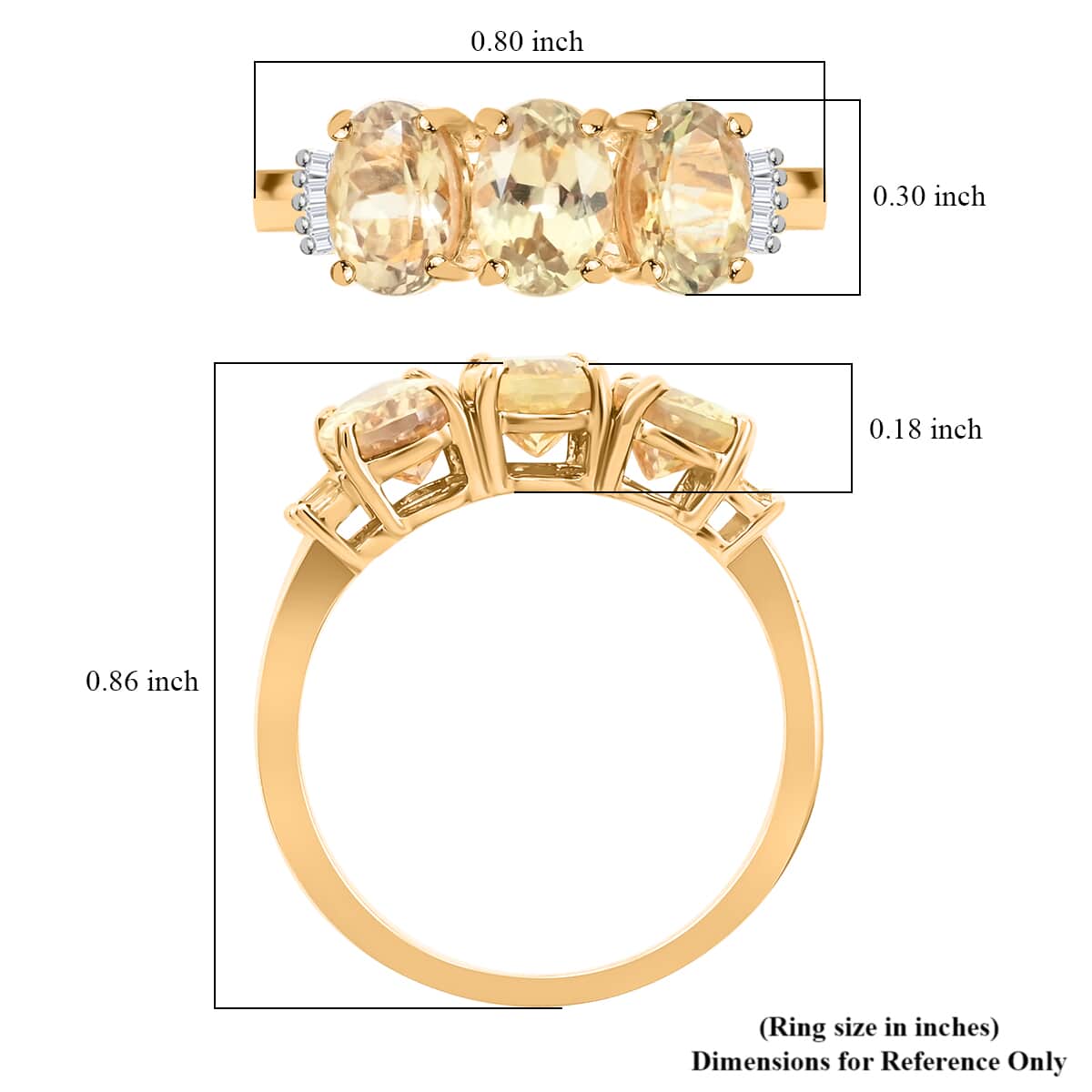 14K Yellow Gold AAA Turkizite and Diamond Ring (Size 7.0) 2.70 ctw image number 5