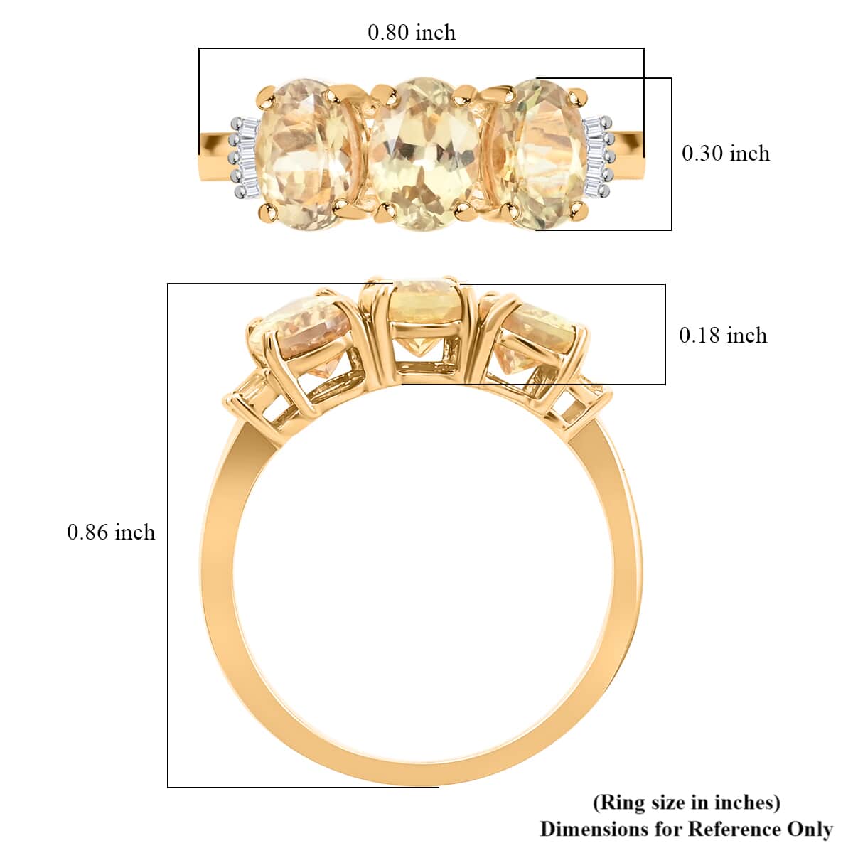 14K Yellow Gold AAA Turkizite and Diamond Ring (Size 11.5) 2.70 ctw image number 5