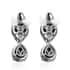 Australian Midnight Sapphire Dangling Earrings in Platinum Over Sterling Silver 8.35 ctw image number 3
