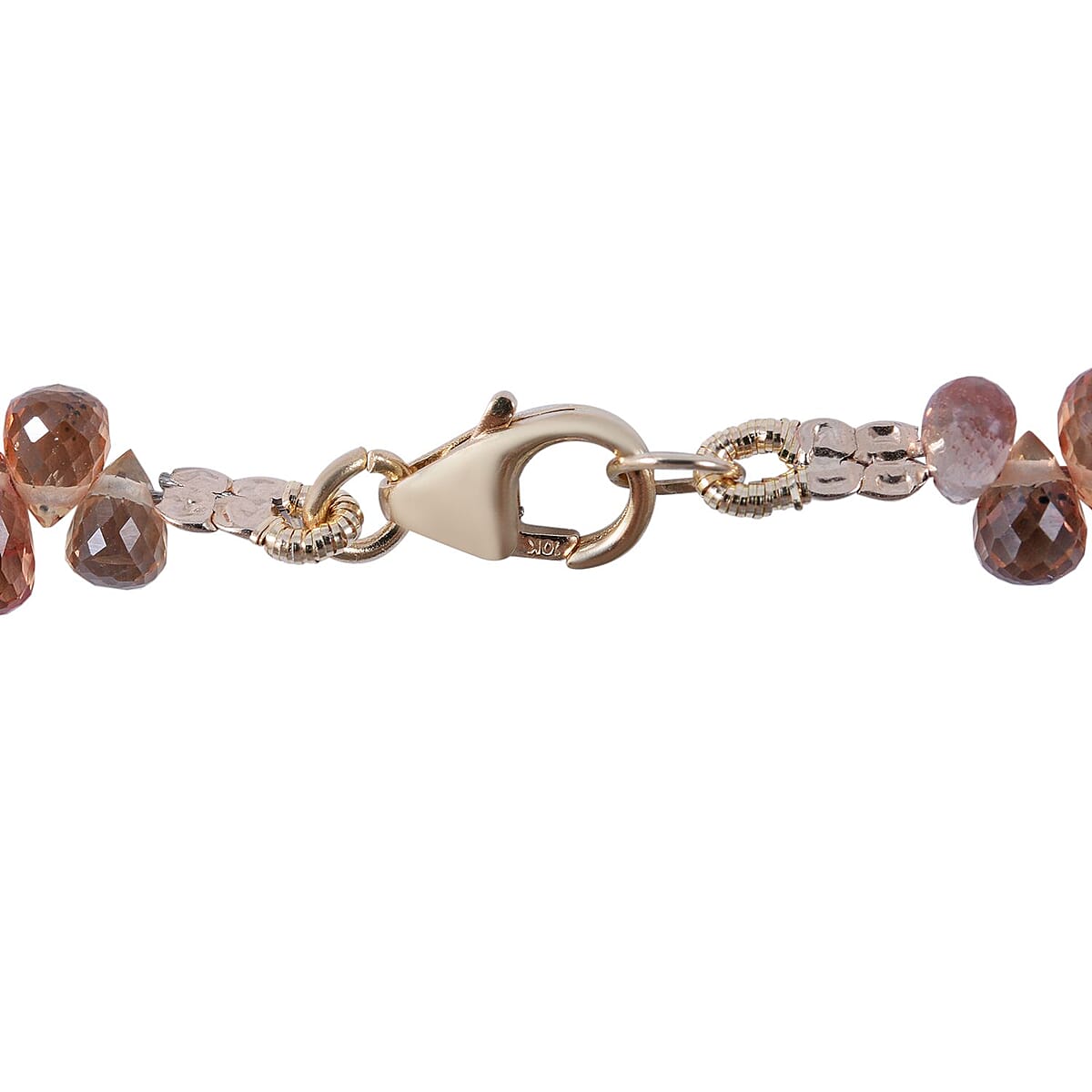 10K Yellow Gold AAA Multi Sapphire Beaded Necklace 18 Inches 90.00 ctw image number 3