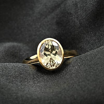 AAA Turkizite 3.15 ctw Solitaire Ring in 14K Yellow Gold (Size 8.0)