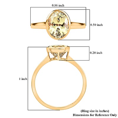 AAA Turkizite 3.15 ctw Solitaire Ring in 14K Yellow Gold (Size 8.0)