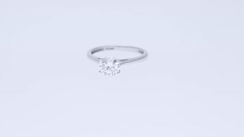 LUXORO 14K White Gold G-H SI Luxuriant Lab Grown Diamond Ring 2.40 Grams 1.00 ctw