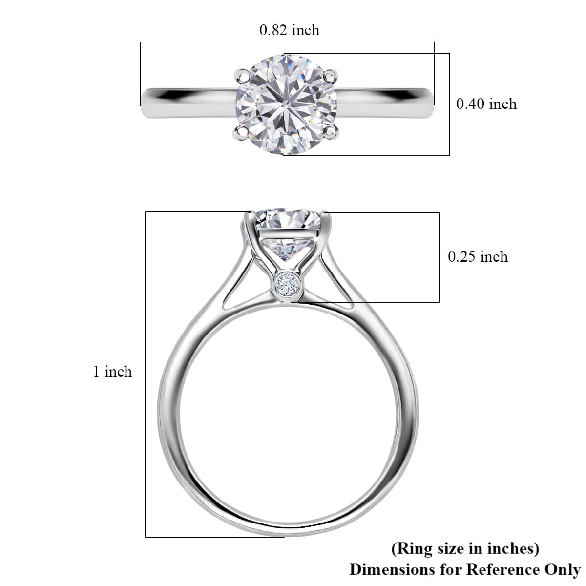 LUXORO 14K White Gold G-H SI Luxuriant Lab Grown Diamond Ring 2.40 Grams 1.00 ctw image number 6