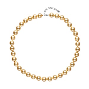 Golden Shell Pearl 11-13mm Necklace (20 Inches) in Stainless Steel 445.00 ctw | Tarnish-Free, Waterproof, Sweat Proof Jewelry