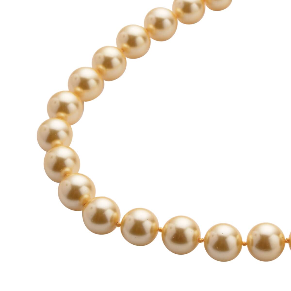 Golden Shell Pearl 11-13mm Necklace (20 Inches) in Stainless Steel 445.00 ctw | Tarnish-Free, Waterproof, Sweat Proof Jewelry image number 2