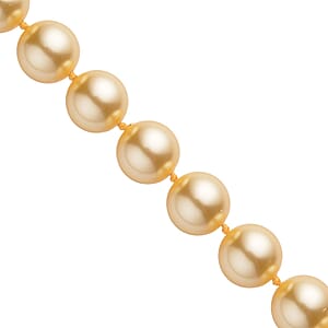 Golden Shell Pearl 11-13mm Necklace (20 Inches) in Stainless Steel 445.00 ctw | Tarnish-Free, Waterproof, Sweat Proof Jewelry
