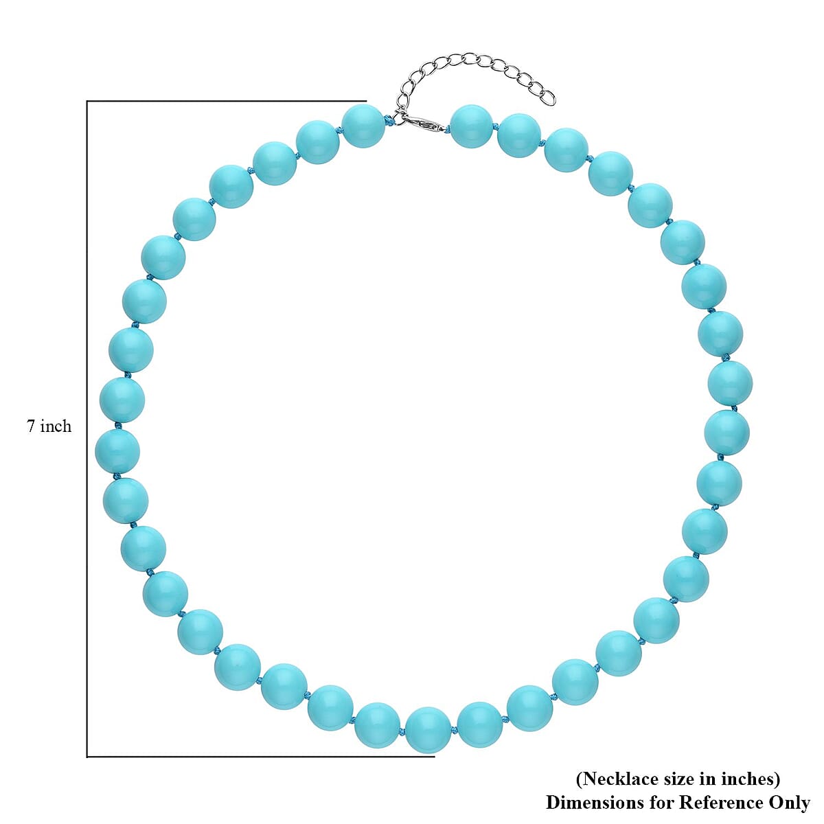 Blue Shell Pearl 11-13mm Necklace (20 Inches) in Stainless Steel 445.00 ctw | Tarnish-Free, Waterproof, Sweat Proof Jewelry image number 4