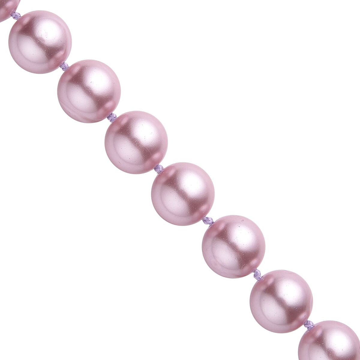 Purple Shell Pearl 11-13mm Necklace (20 Inches) in Stainless Steel | Tarnish-Free, Waterproof, Sweat Proof Jewelry image number 3