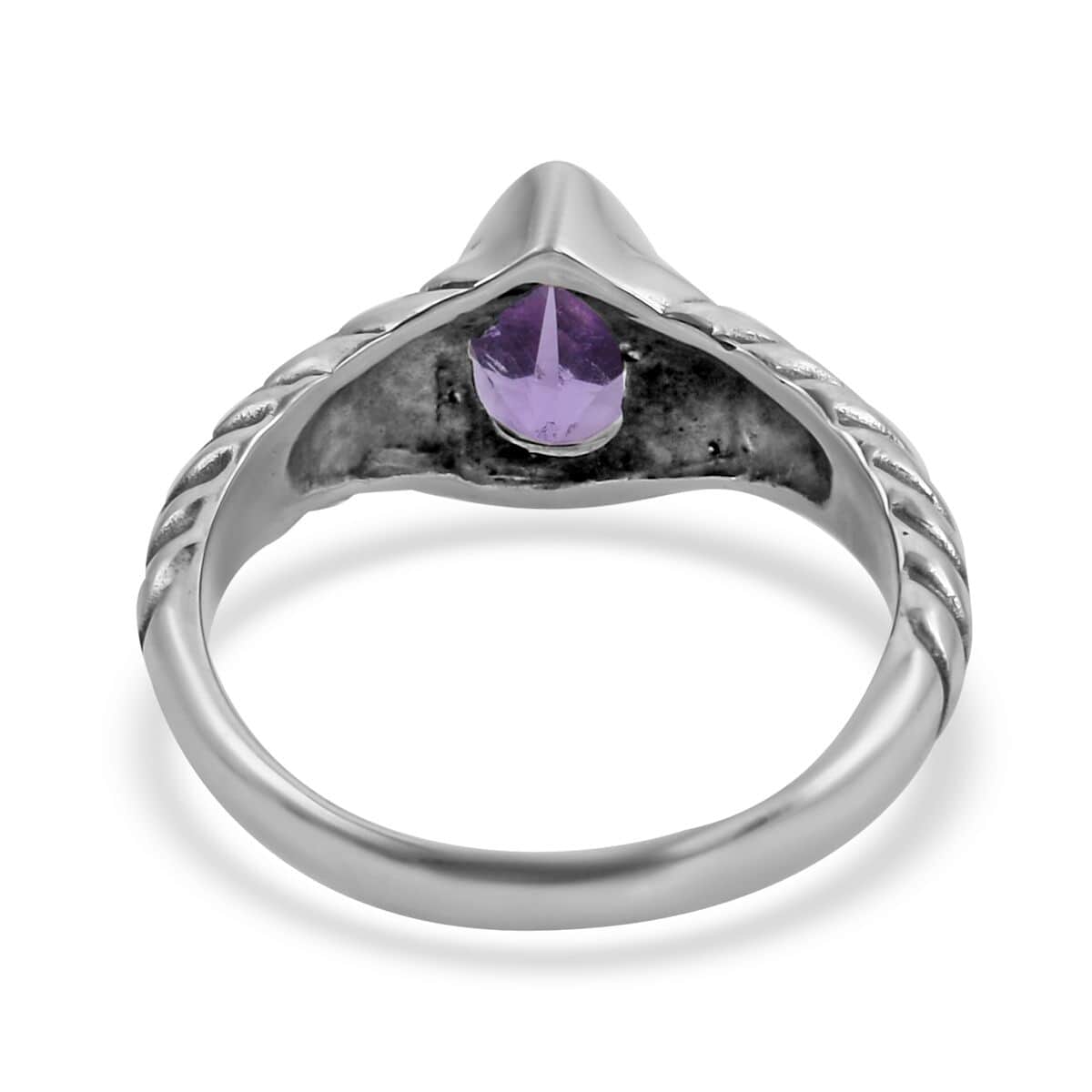 BALI LEGACY Amethyst Solitaire Ring in Sterling Silver 1.20 ctw image number 4