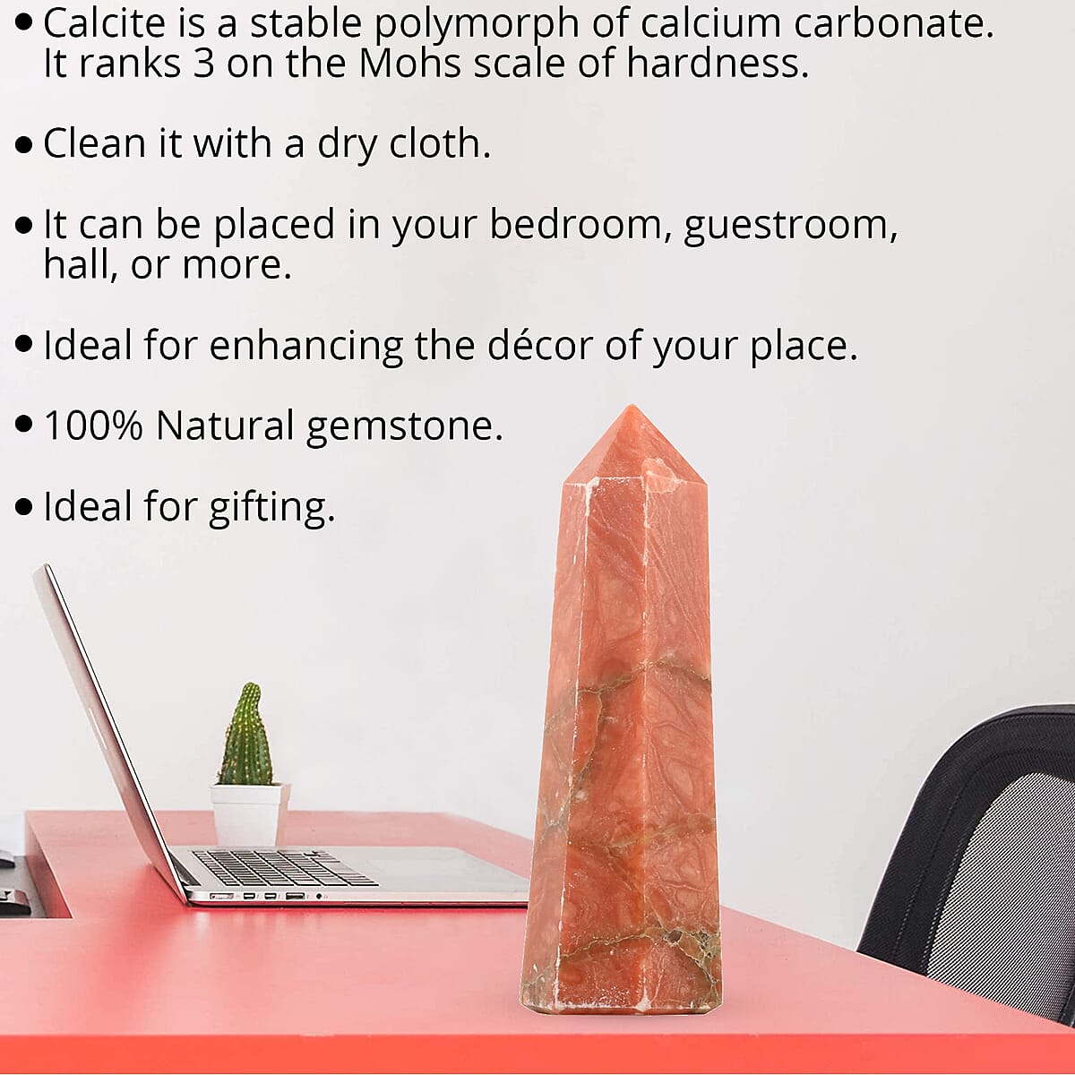 Orange Calcite Point -M (Approx 2770 ctw) image number 2