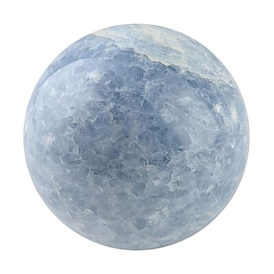 Blue Calcite Sphere -L (Approx 3065 ctw)