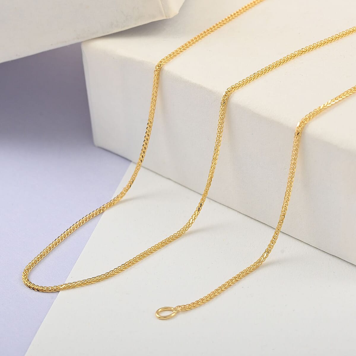 Maestro Gold Collection Italian 14K Yellow Gold Spiga Necklace 18 Inches image number 1