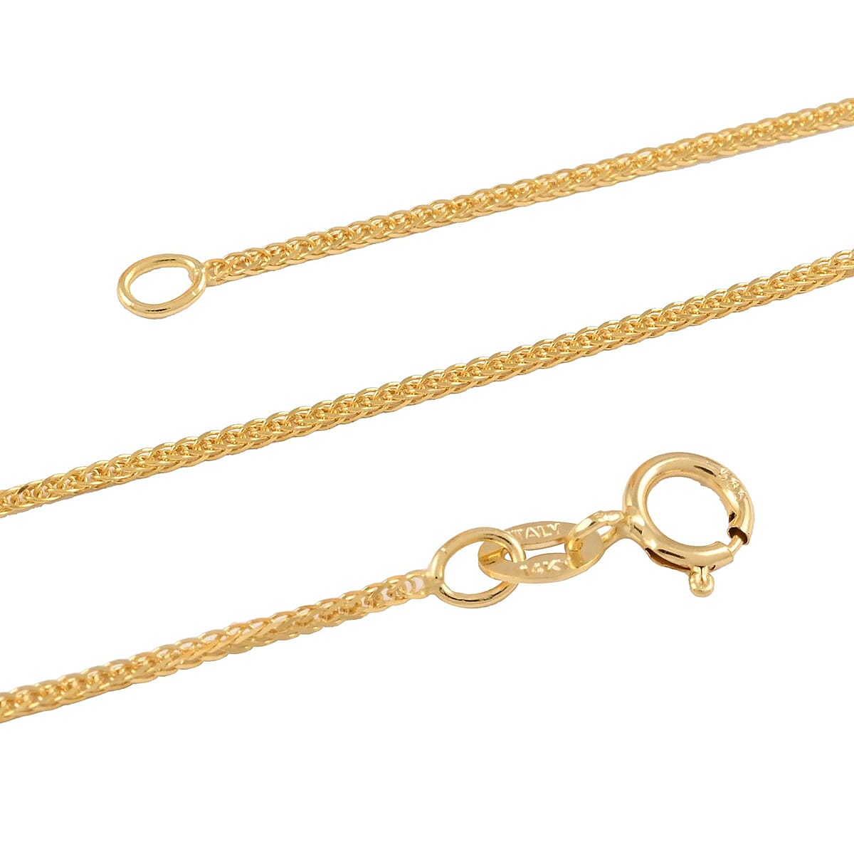 Maestro Gold Collection Italian 14K Yellow Gold Spiga Necklace 18 Inches image number 2