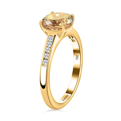 Certified & Appraised Iliana 18K Yellow Gold AAA Turkizite and G-H SI Diamond Ring 2.40 ctw