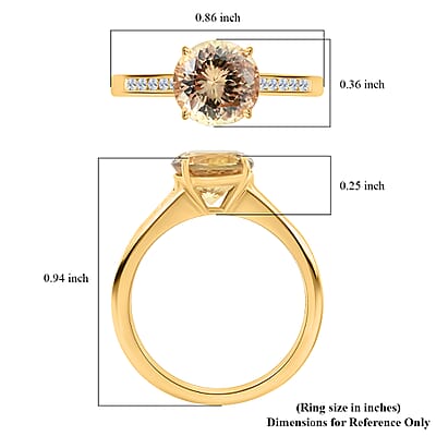 Certified & Appraised Iliana 18K Yellow Gold AAA Turkizite and G-H SI Diamond Ring 2.40 ctw
